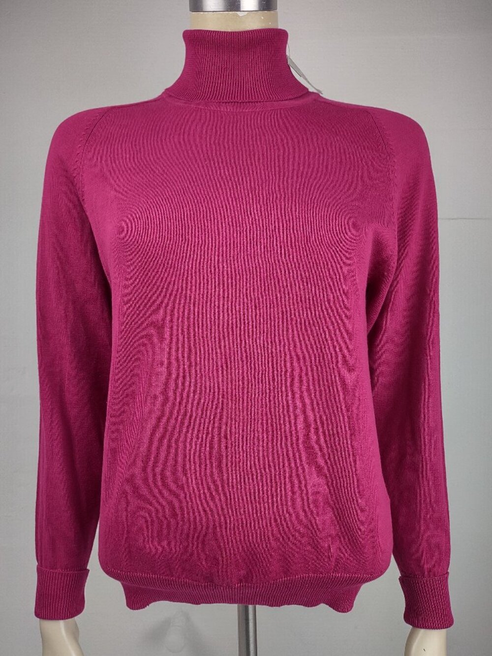 NWT Talbots fuchsia raspberry cotton turtleneck pullover sweater ladies size P
